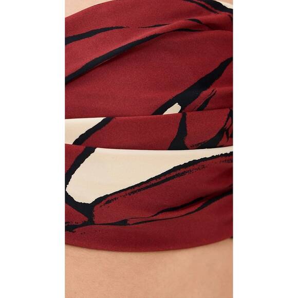 NEW JOHANNA ORTIZ palms sea sprite bikini top in ecru red black - Picture 5 of 7